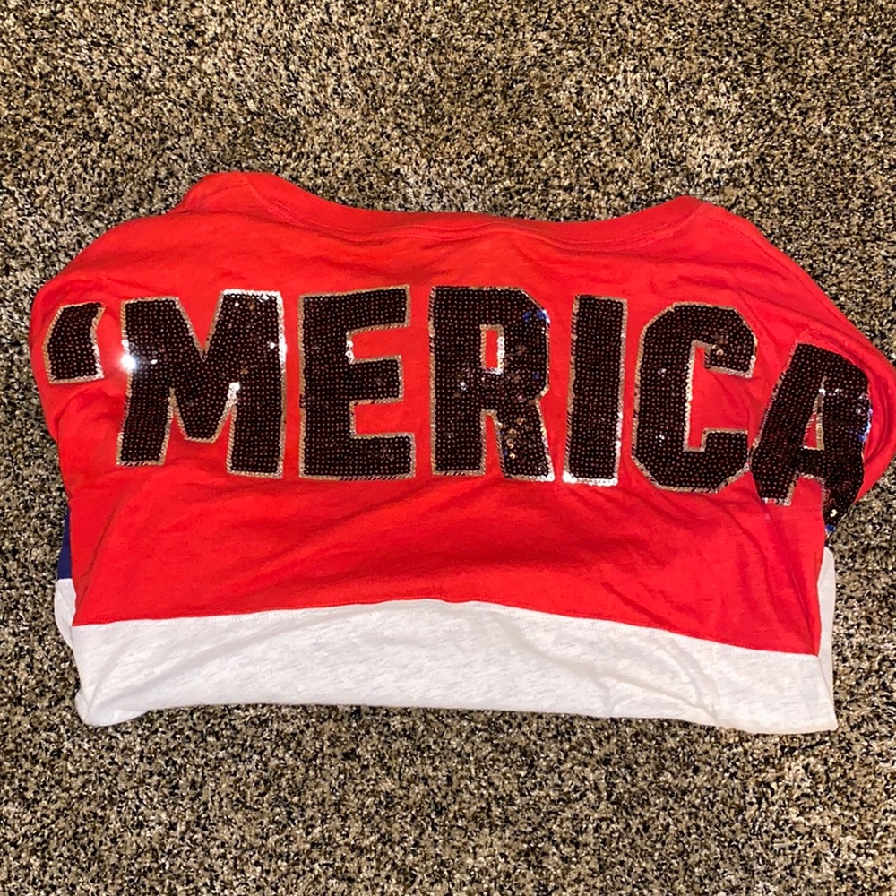 Pink “Merica” shirt long sleeve